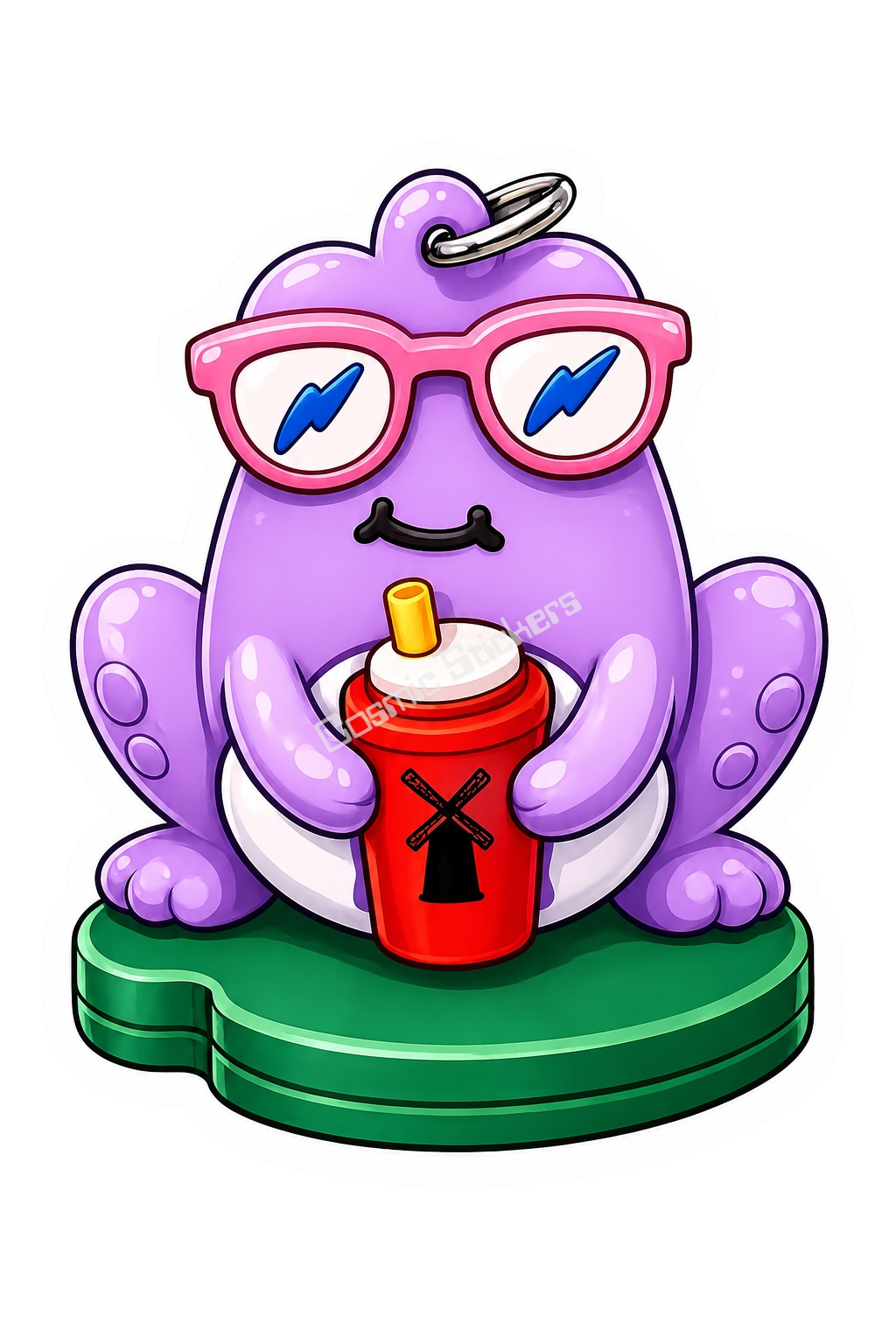 Dutch Frog Charm Drop (Sticker) #3 premium die-cut vinyl sticker by Cosmic Stickers