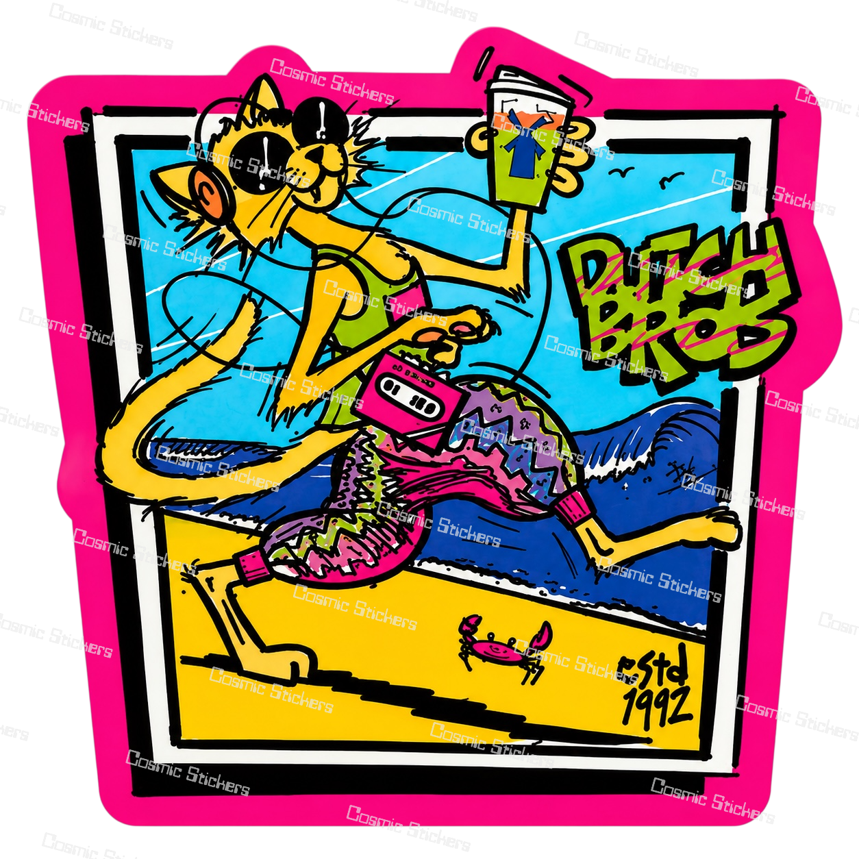 Beach Bros | Dutch Bros Inspired Fan-Made Sticker