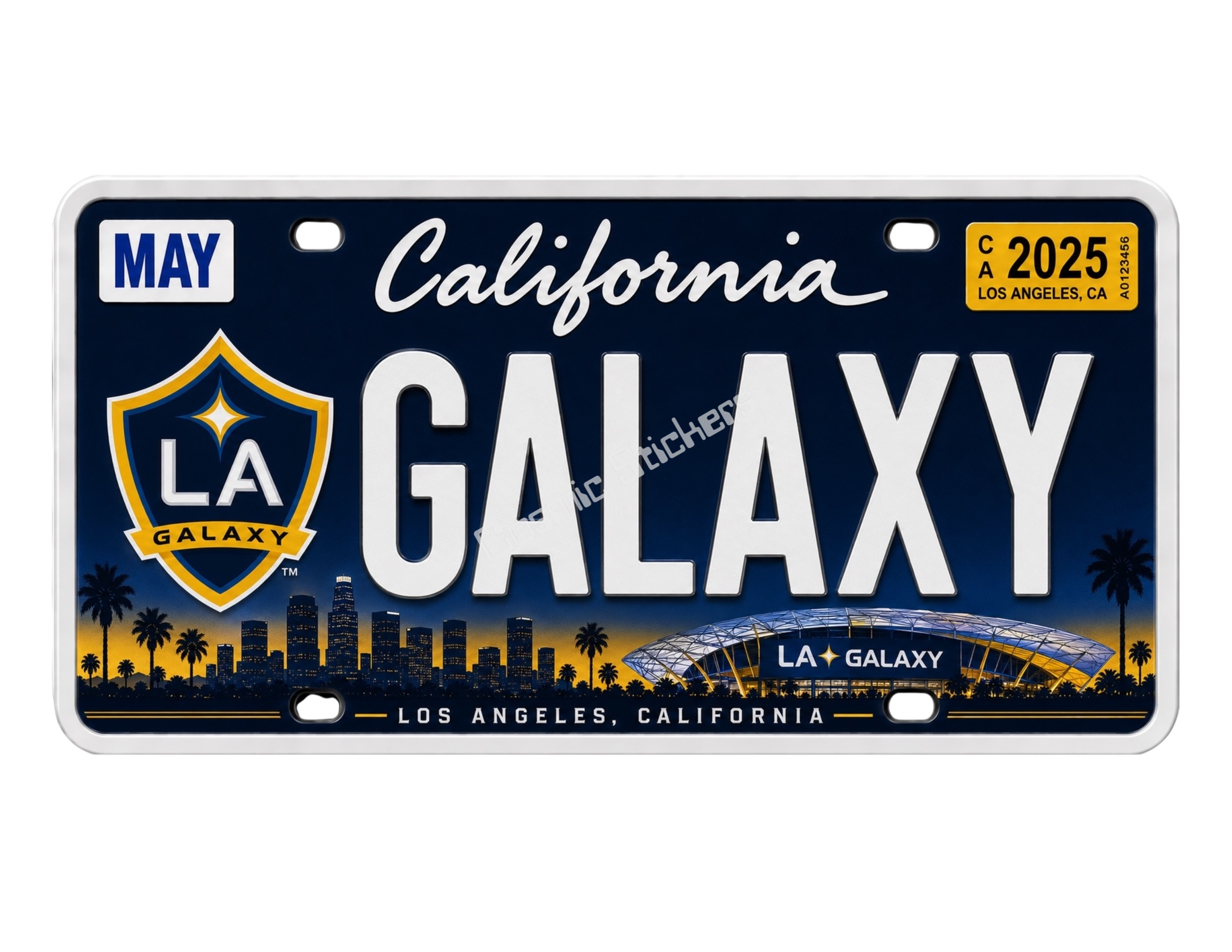 Sports Team License Plate Frame Sticker - Galaxy premium die-cut vinyl sticker by Cosmic Stickers