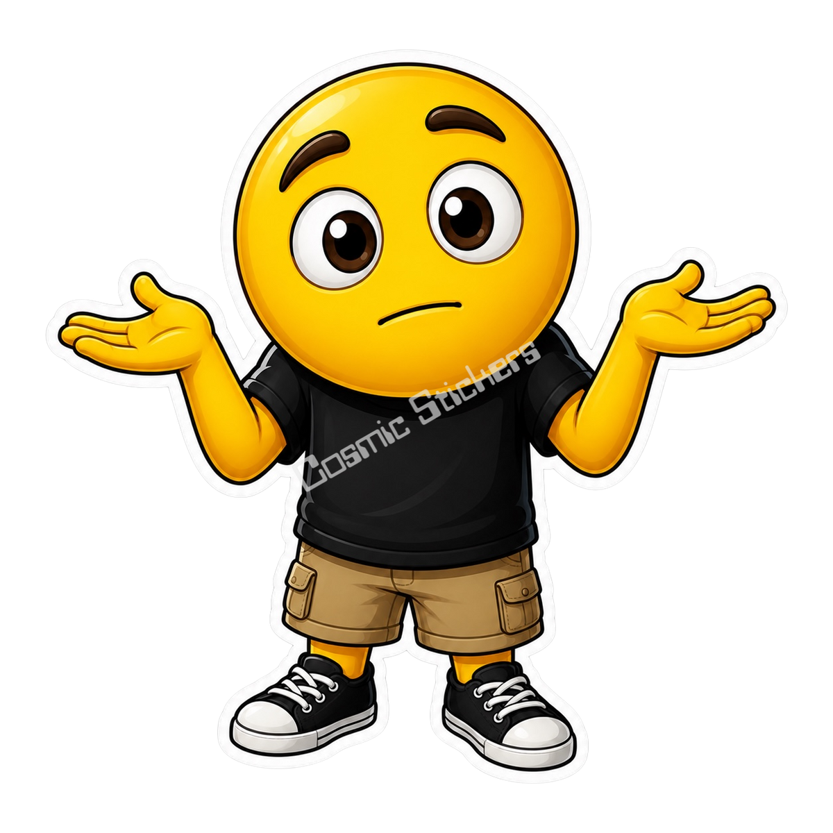 Cosmic Emoji - Who, Me! Vinyl Sticker