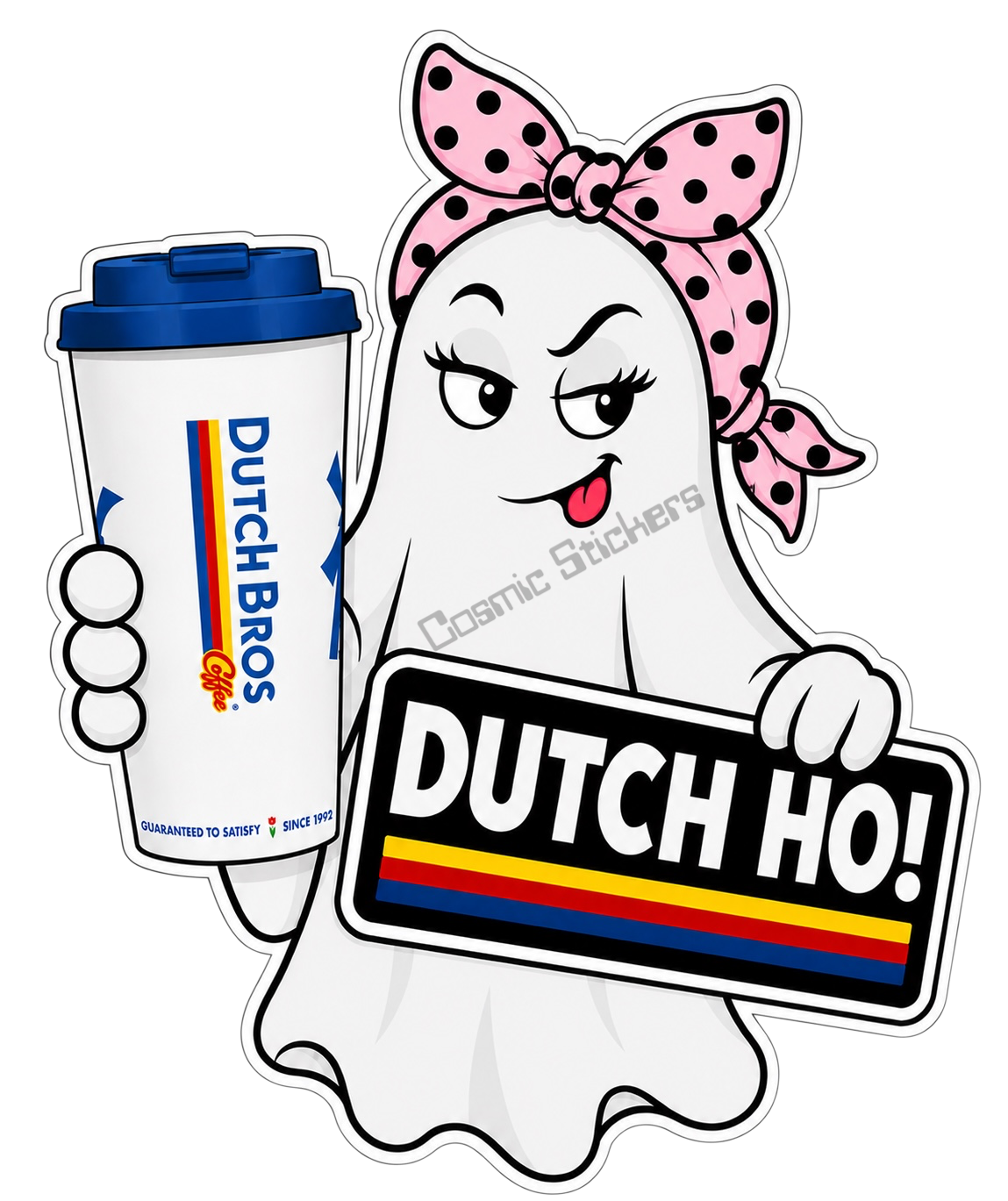 Fan-Made Boo Crew – Caffeinated Spirit | Dutch Bros Inspired Vinyl Sticker