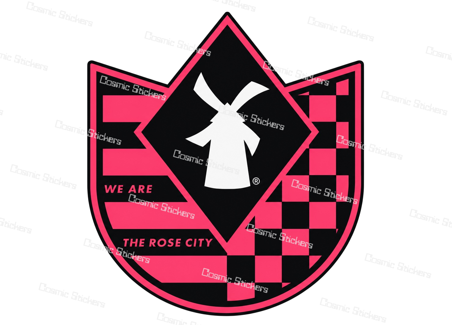 Rose City – Pink | Dutch Bros Inspired Fan-Made Sticker