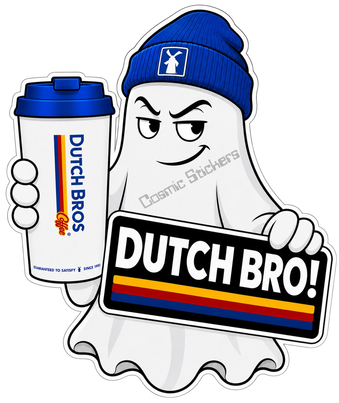 Fan-Made Boo Crew – Creepin' With Coffee | Dutch Bros Inspired Vinyl Sticker