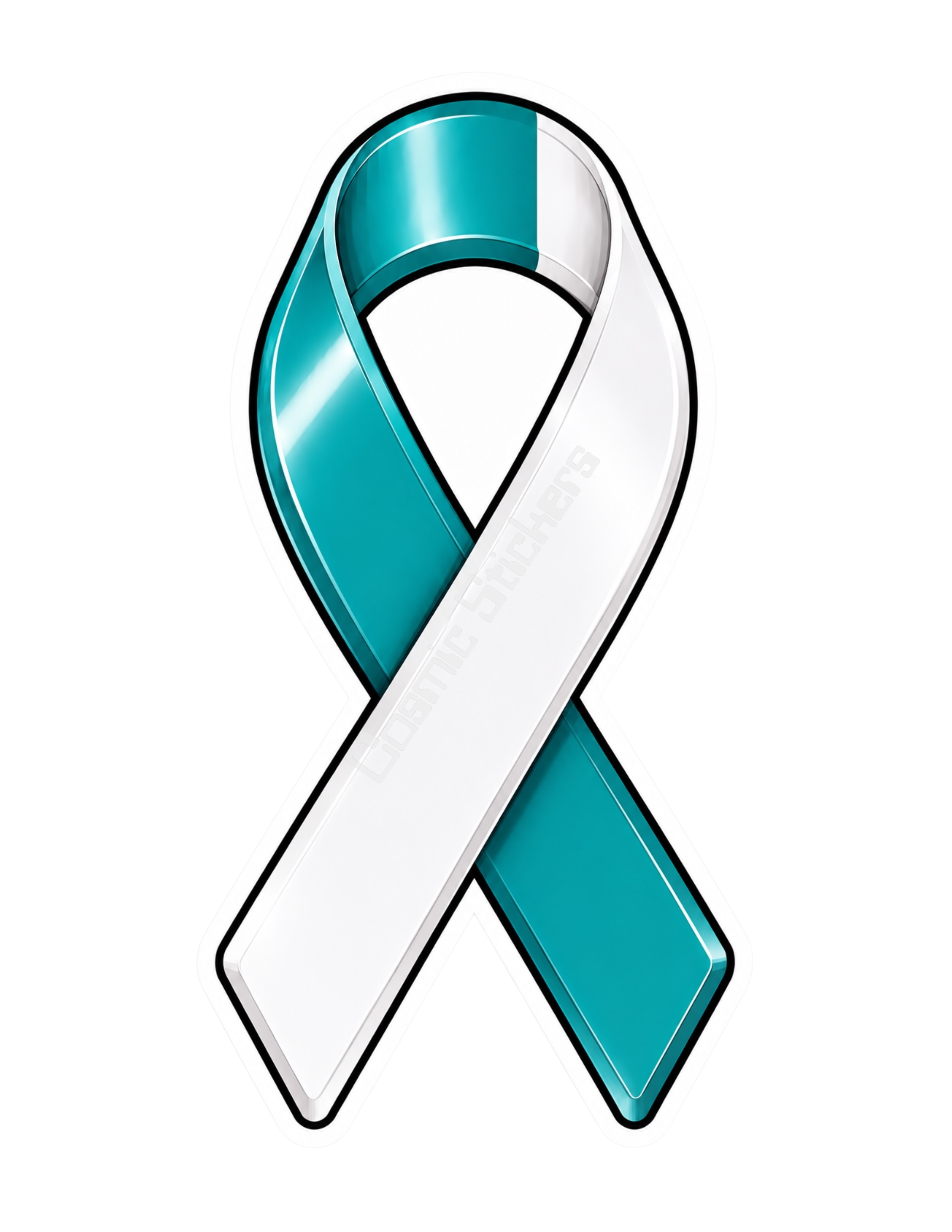 Awareness Ribbon Stickers - Cervical Cancer