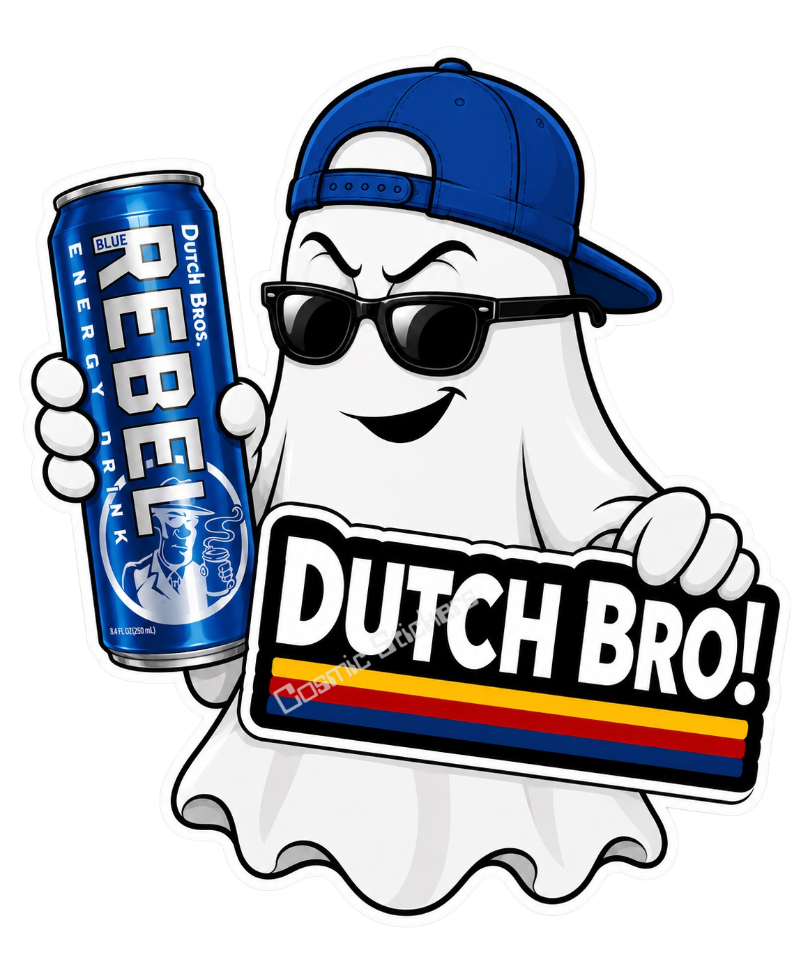 Fan-Made Boo Crew – Ghost Grind | Dutch Bros Inspired Vinyl Sticker