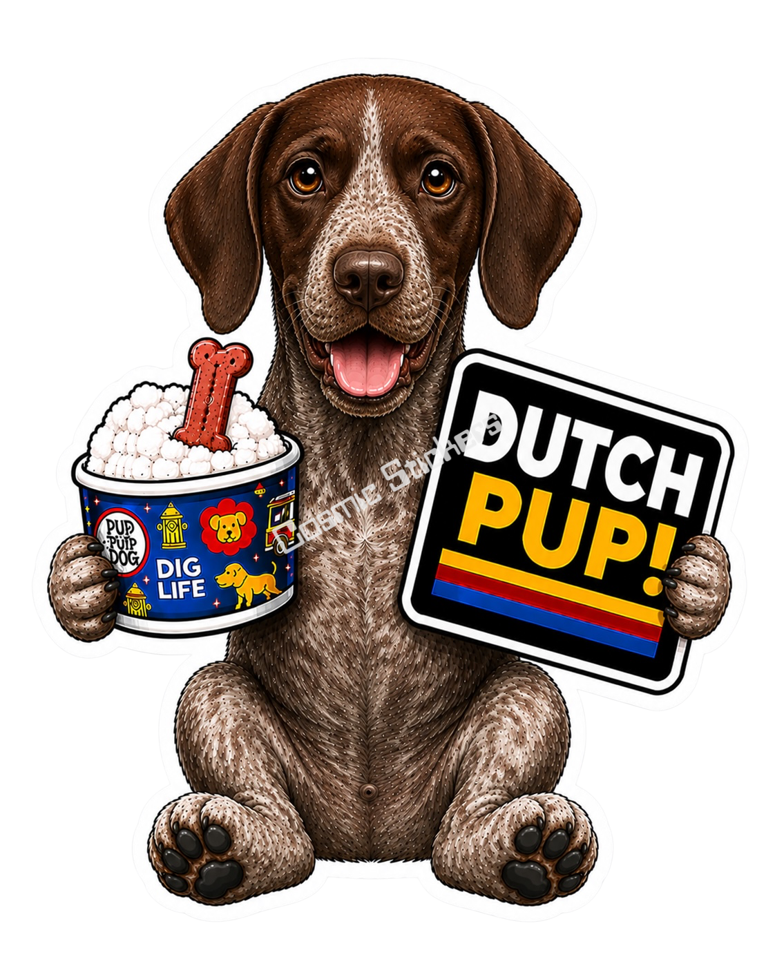 Fan-Made Dutch Pups! - German Shorthaired Pointer Vinyl Sticker