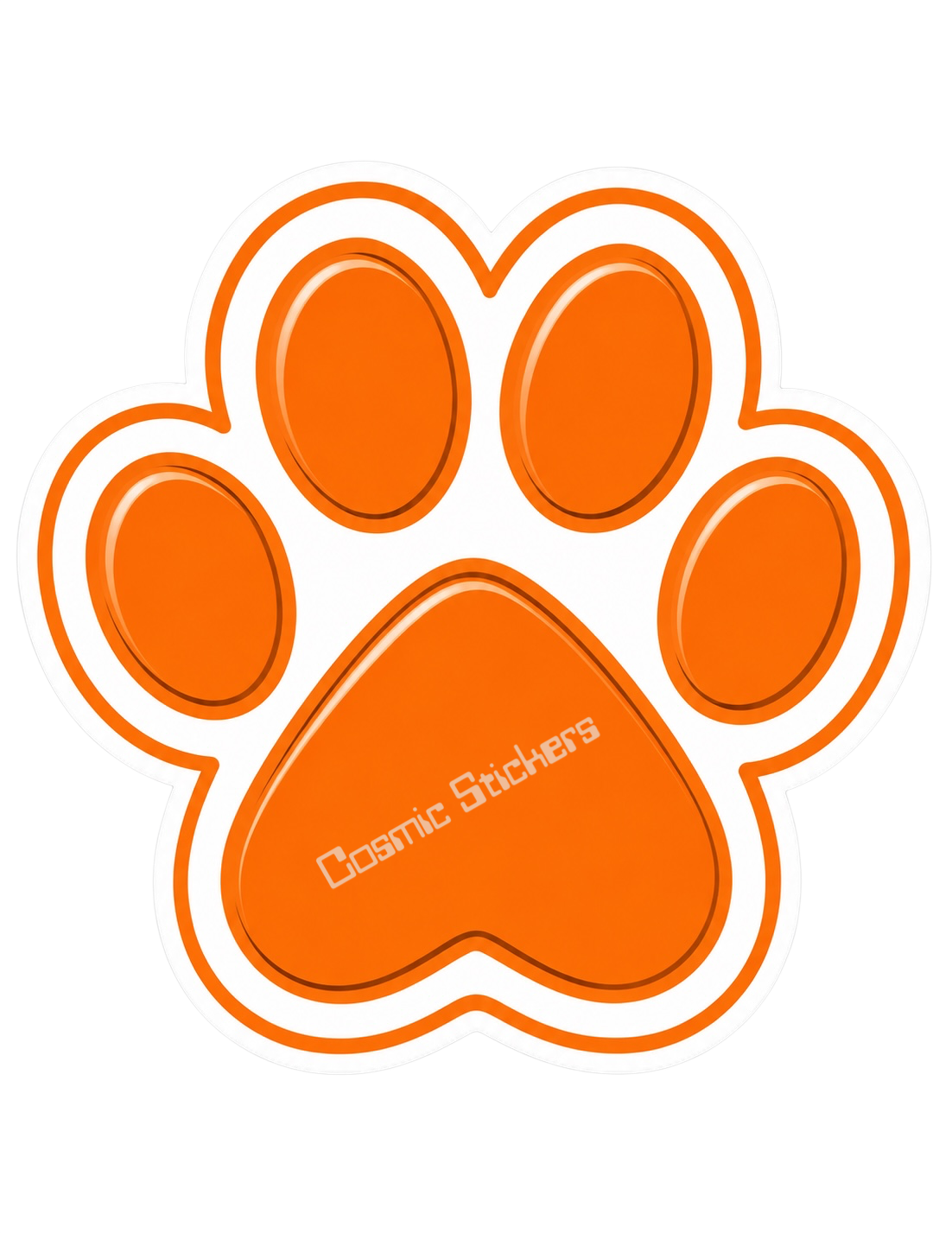 Cat Paw Print - Orange