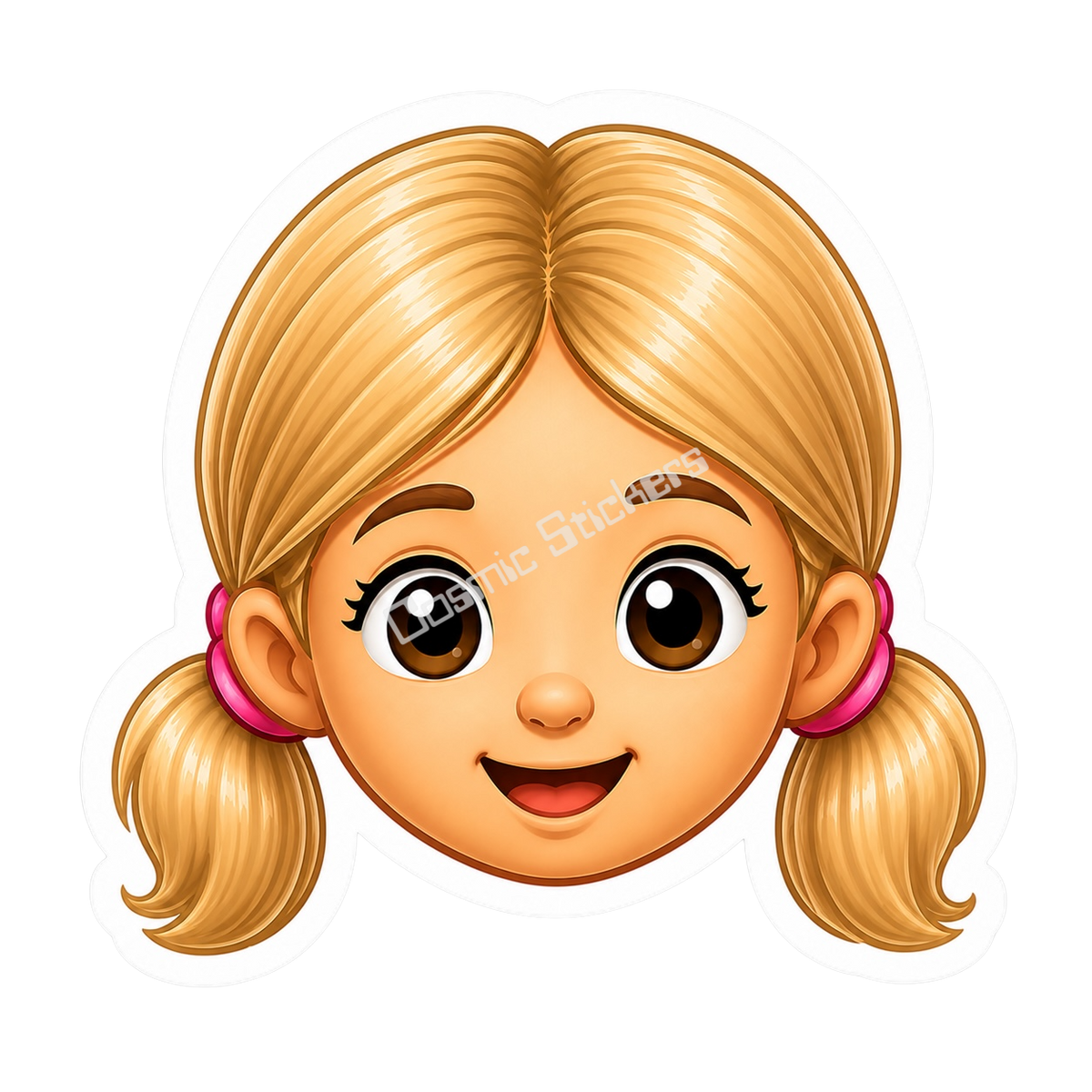 Cosmic Emoji - Blonde Girl Vinyl Sticker