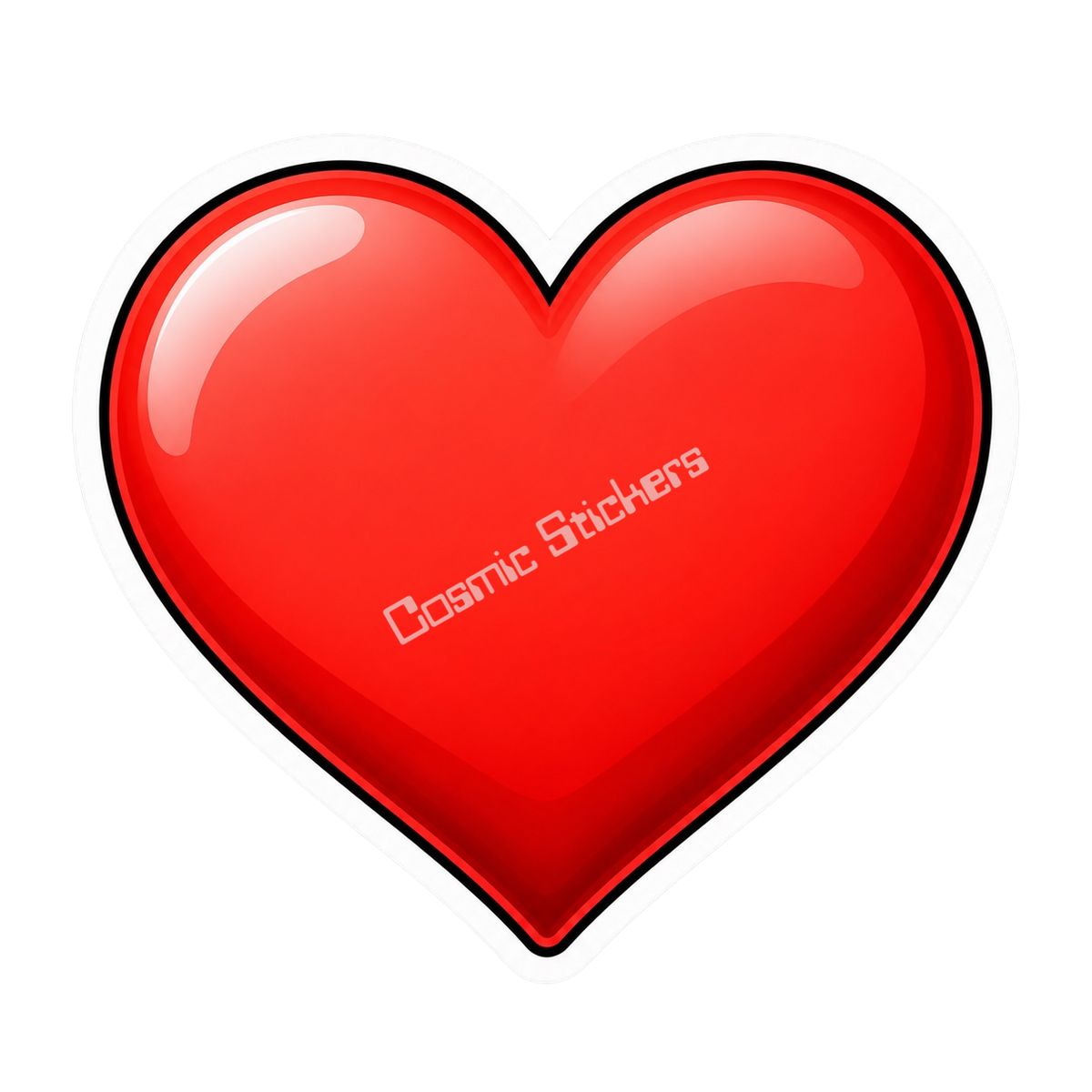 Cosmic Emoji - Heart Vinyl Sticker