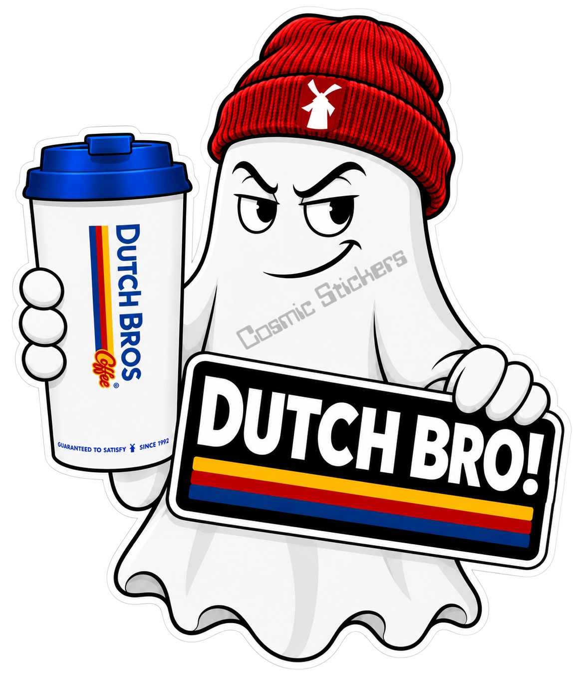 Fan-Made Boo Crew – Spirit Fuel | Dutch Bros Inspired Vinyl Sticker