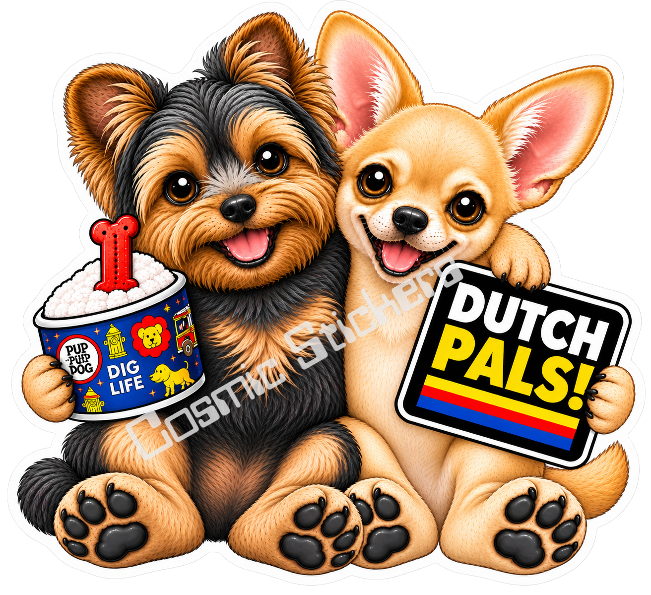 Fan-Made Dutch Pals! – Collector Edition Custom Pet Besties | Coffee Inspired Sticker