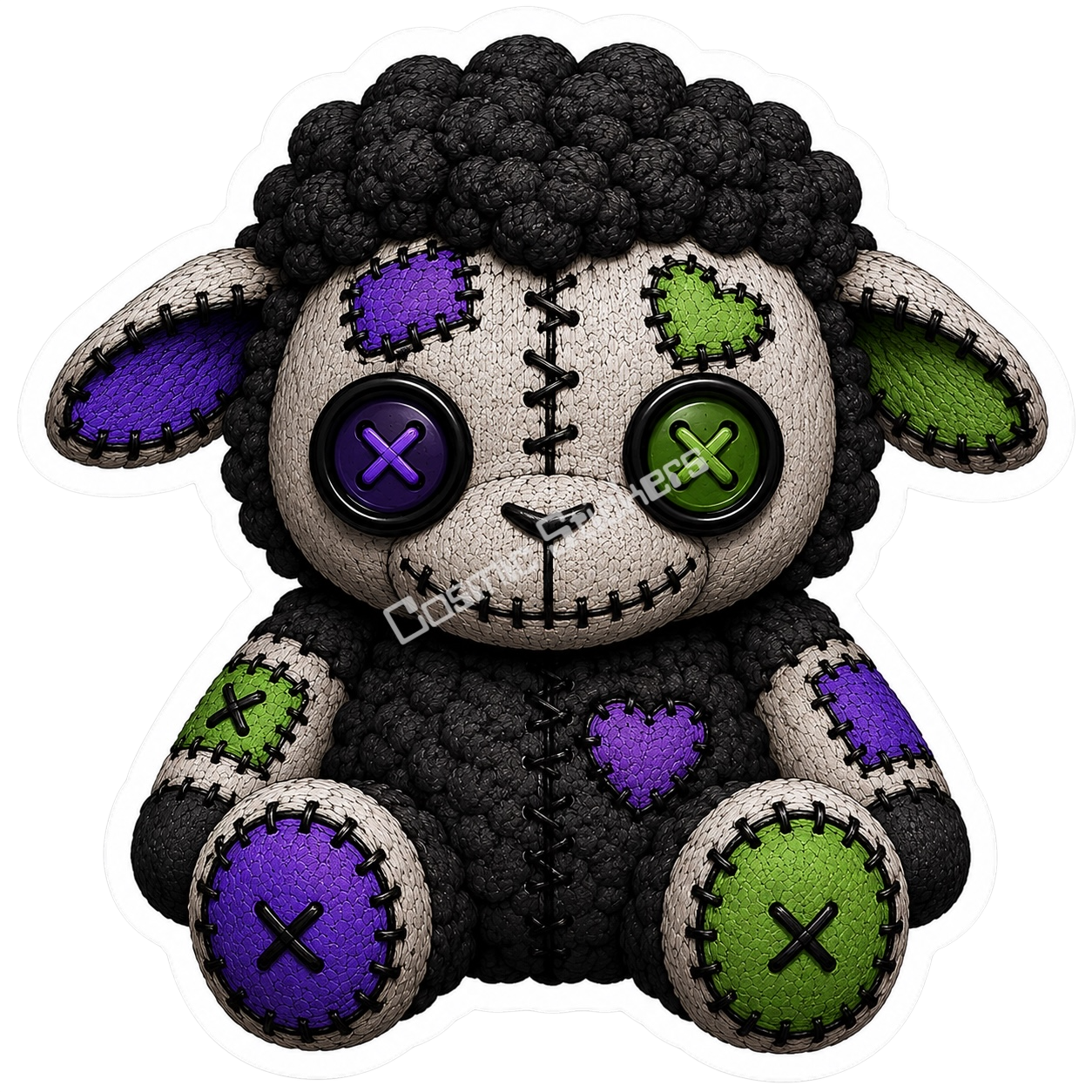 Adorable & Disturbed - Animal Collection - Lamb premium die-cut vinyl sticker by Cosmic Stickers