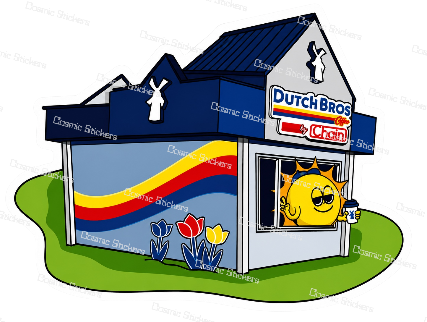 Dutch Bros Coffee Stand | Dutch Bros Inspired Fan-Made Sticker