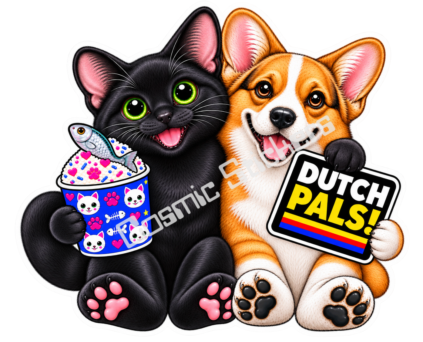 Fan-Made Dutch Pals! – Signature Edition Custom Pet Besties | Coffee Inspired Sticker
