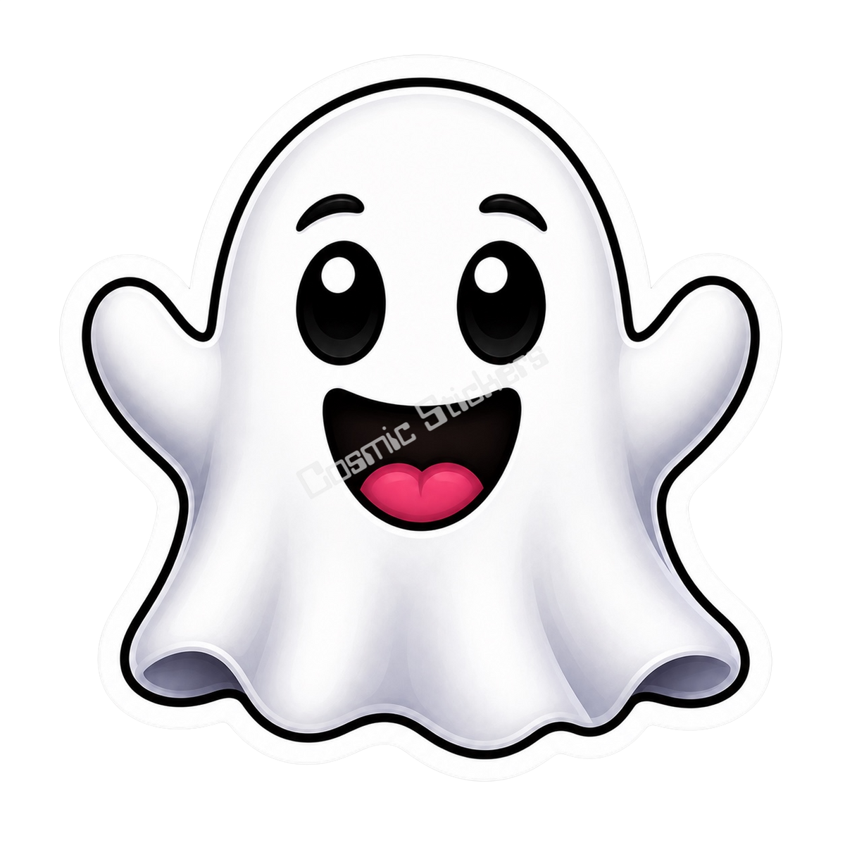 Cosmic Emoji - Ghost Vinyl Sticker