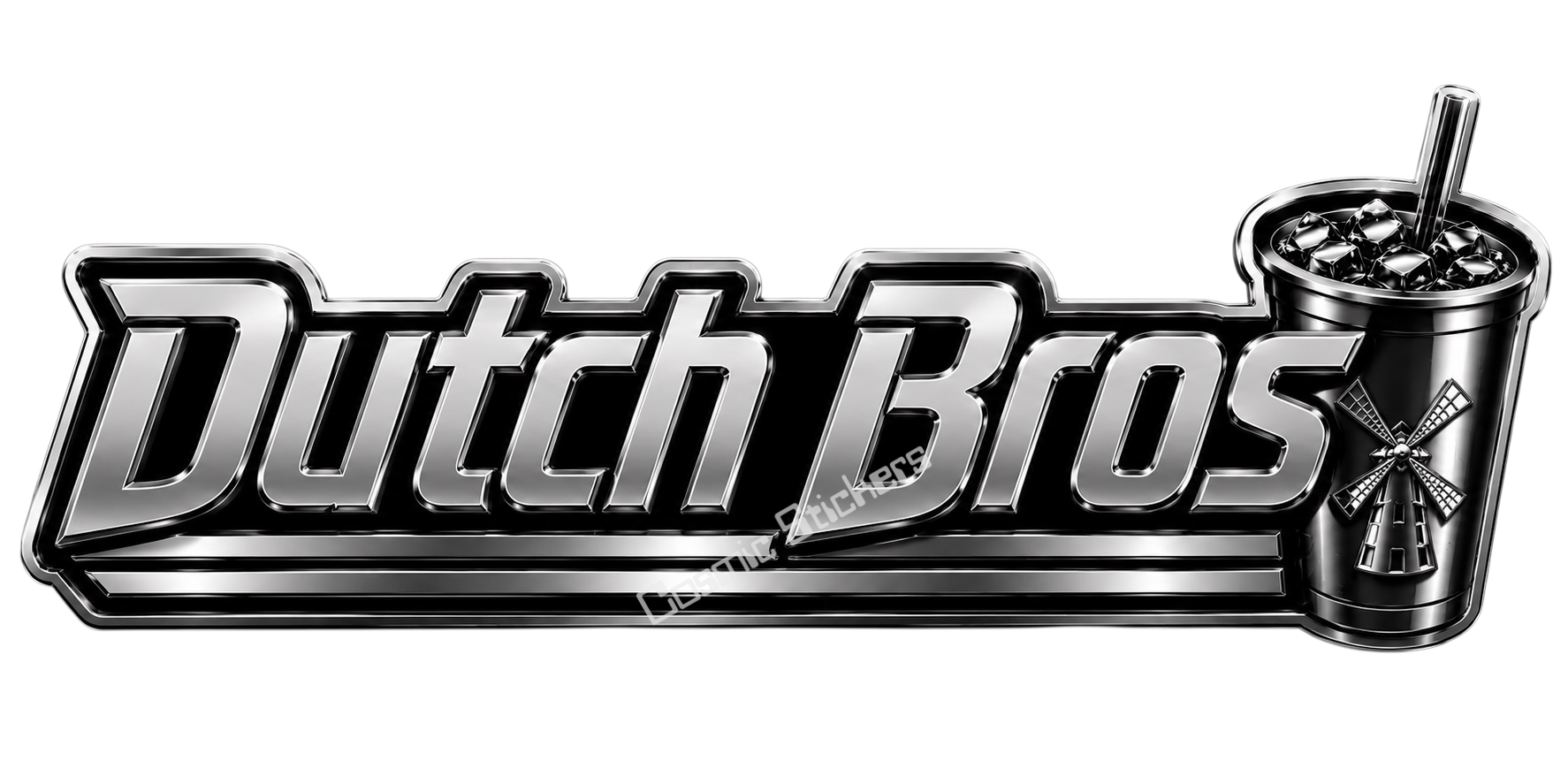 Fan-Made Dutch Bros Chrome Edition | Sticker – Featured Edition Vinyl Sticker