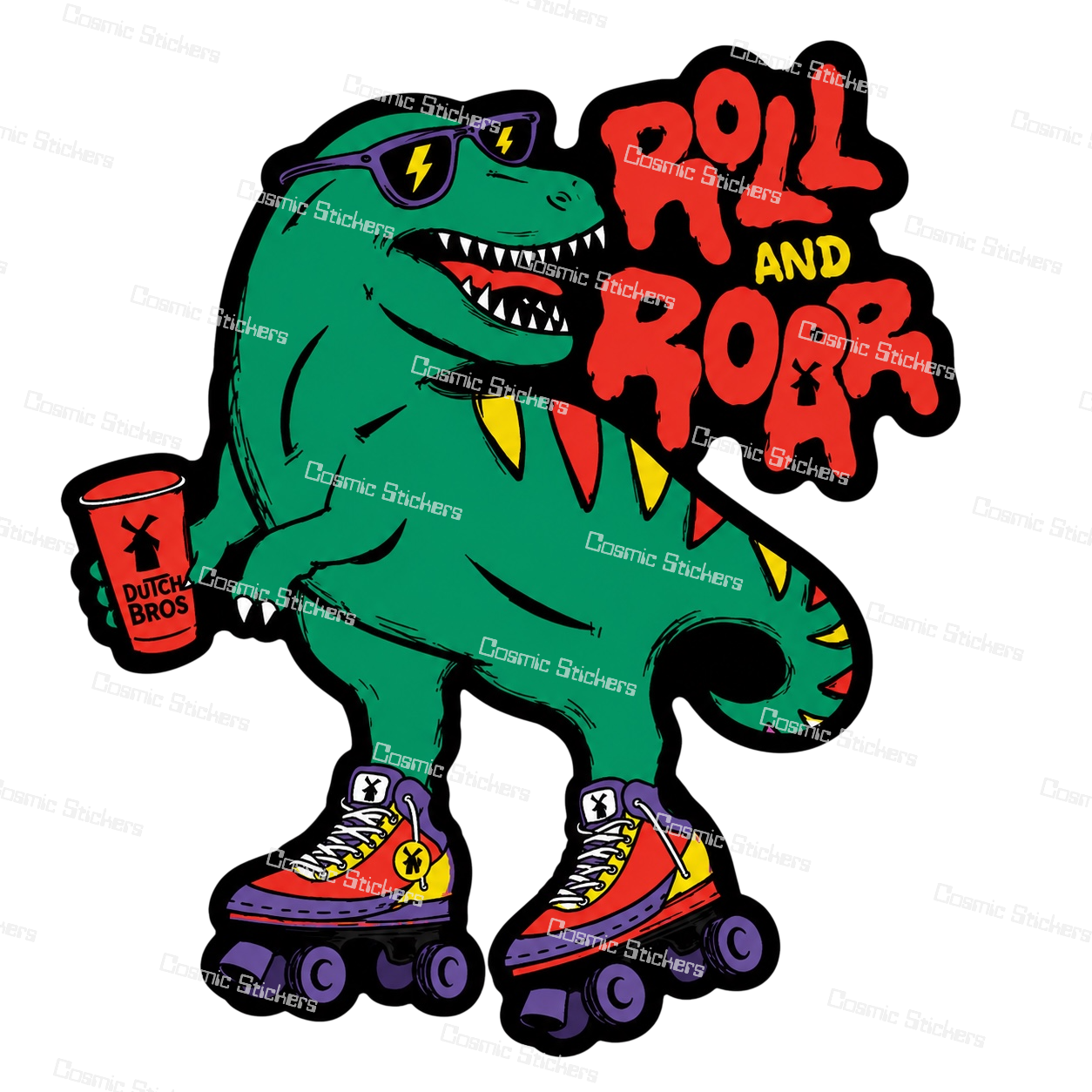 Roll and Roar | Dutch Bros Inspired Fan-Made Sticker