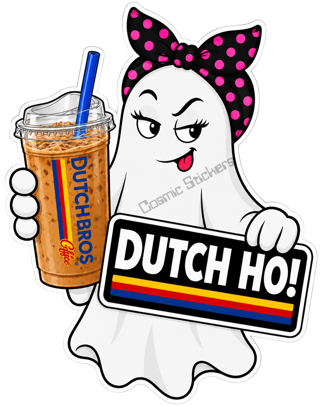 Fan-Made Boo Crew – Afterlife Coffee Club | Dutch Bros Inspired Vinyl Sticker