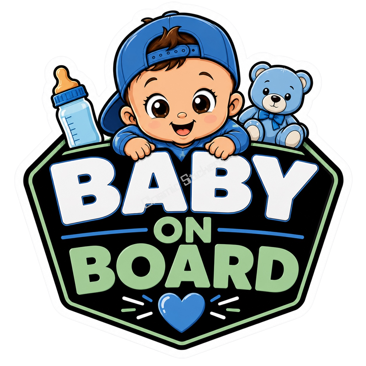 Baby On Board - Blue Theme