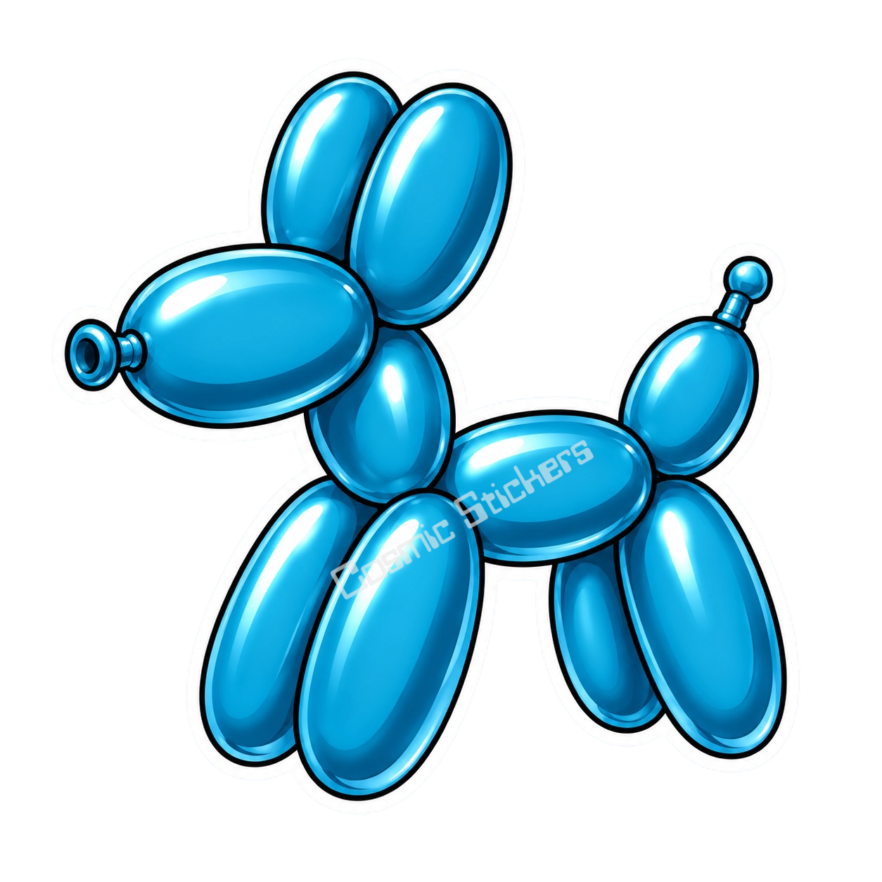 Balloon Animal Stickers - Light Blue