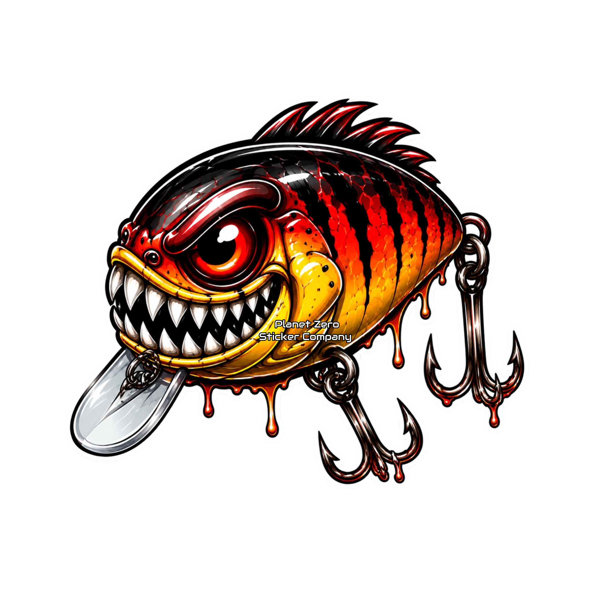 Strike Beasts™️ •Predator• Fishing Lure Sticker premium die-cut vinyl sticker by Cosmic Stickers
