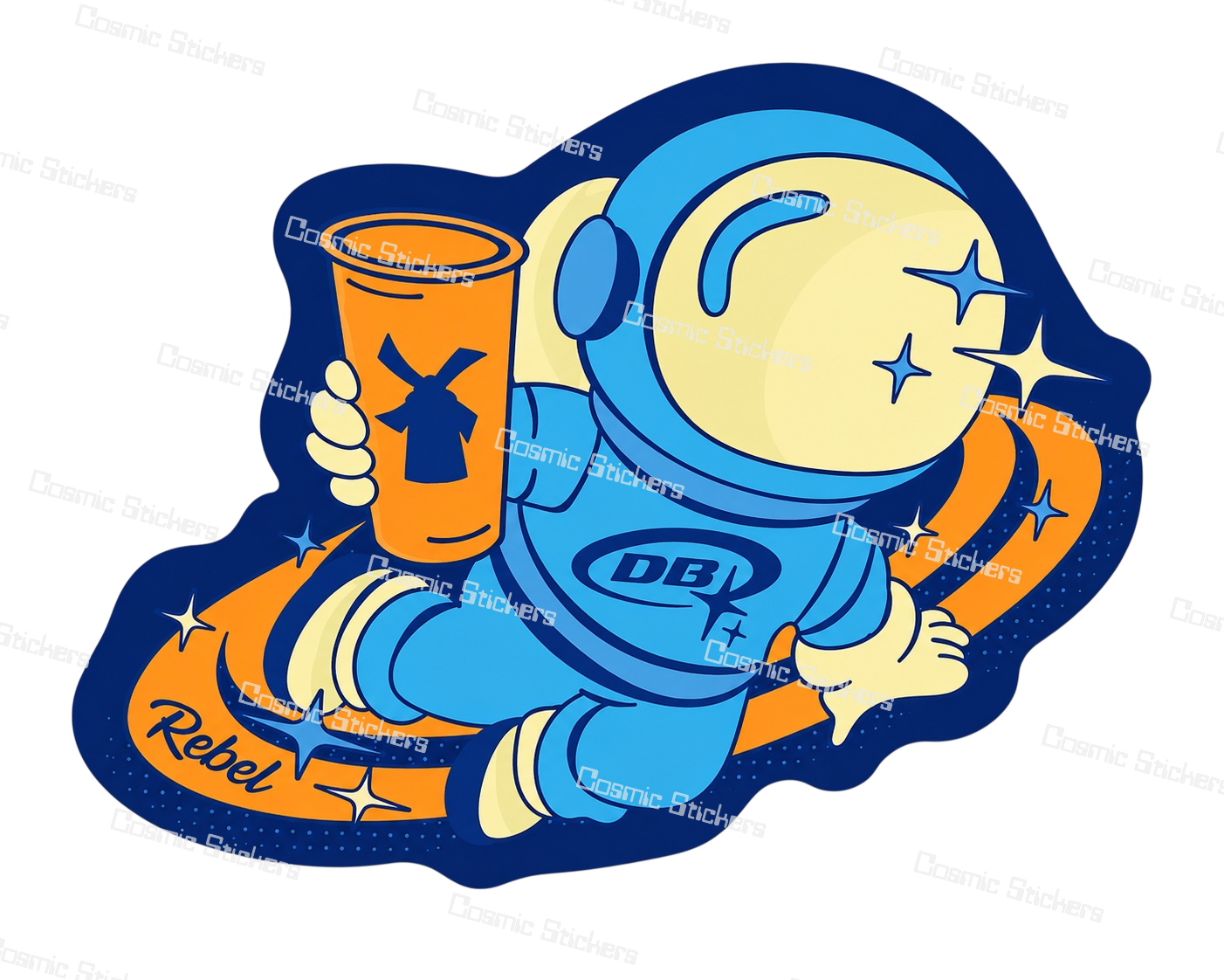 Rebel Astronaut | Dutch Bros Inspired Fan-Made Sticker
