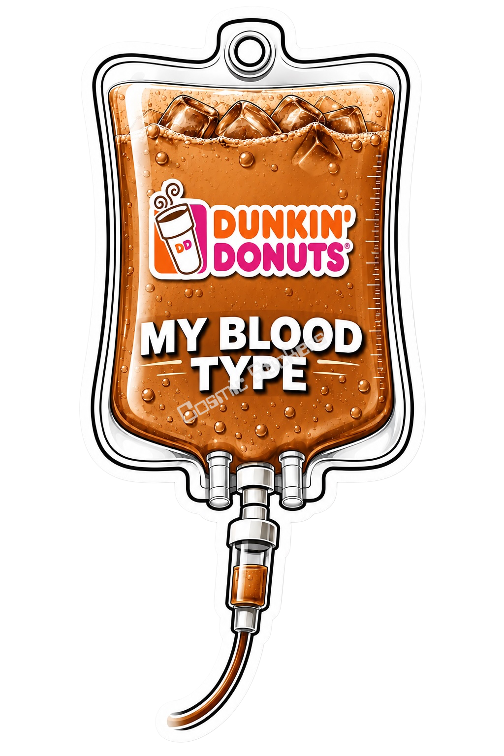 Dunkin’ Coffee “Inspired” Design premium die-cut vinyl sticker by Cosmic Stickers