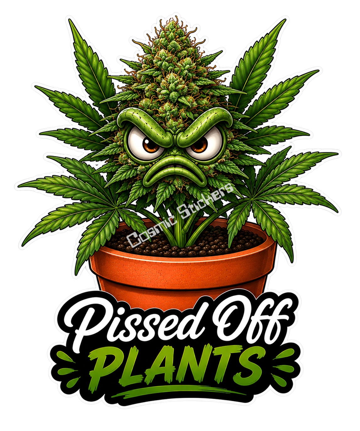 Pissed Off Plants – Zero Patience Vinyl Sticker