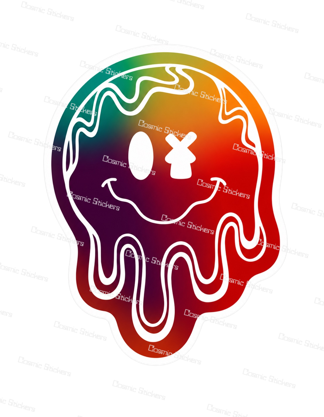 Fan-Made Drippy Smiley – Dutch Bros Inspired () Sticker