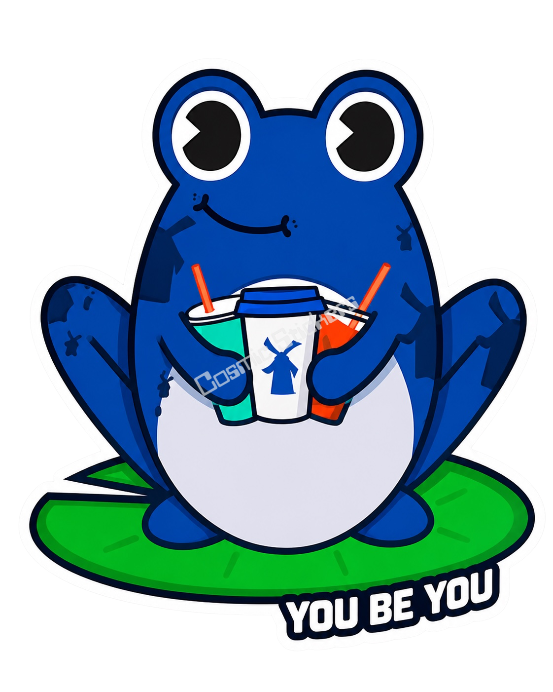 Dutch Coffee Frogs - Blue Frog W/ Three Drinks
