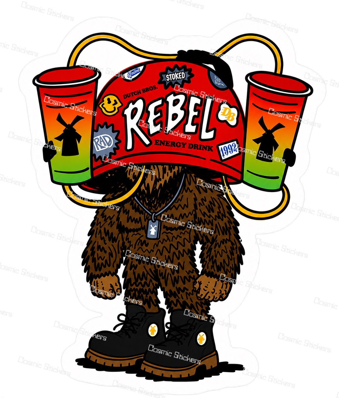 Rebel Bigfoot | Dutch Bros Inspired Fan-Made Sticker