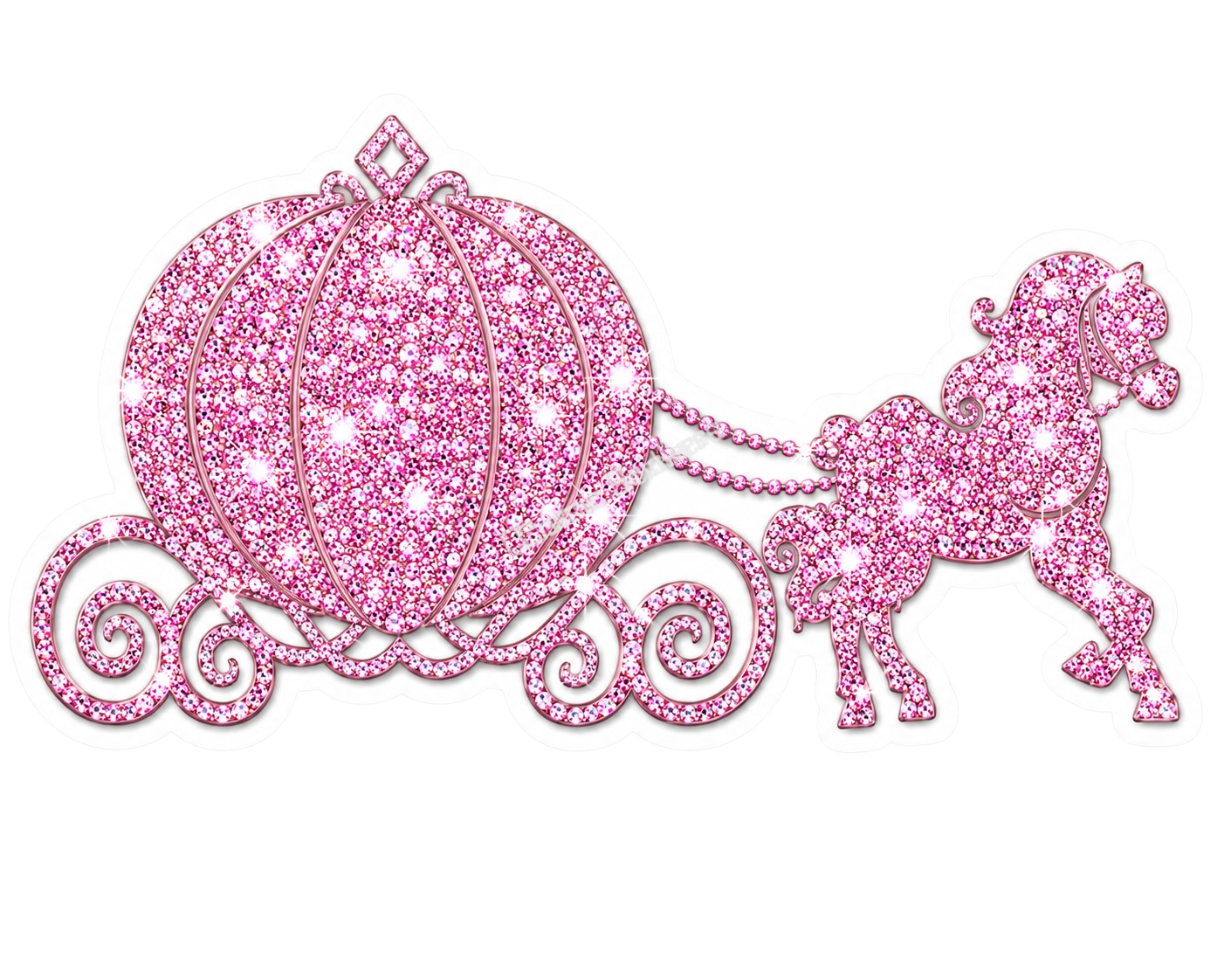 Horse & Carriage From That Theme Park - p-Diamond premium die-cut vinyl sticker by Cosmic Stickers