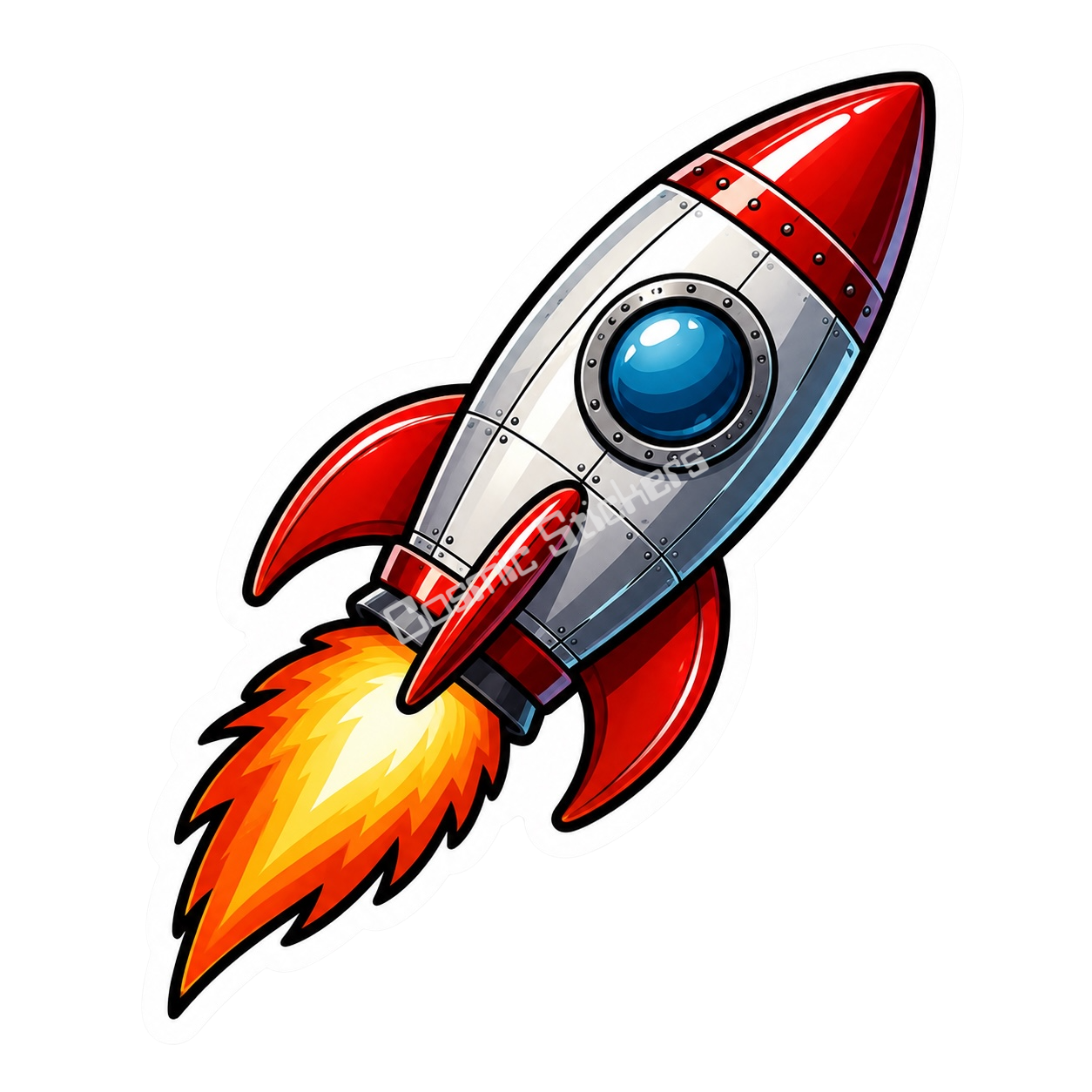 Cosmic Stickers - Rocket Ship