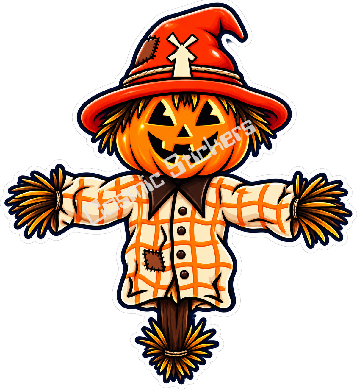 Fan-Made Dutch Bros Pumpkin Scarecrow Sticker