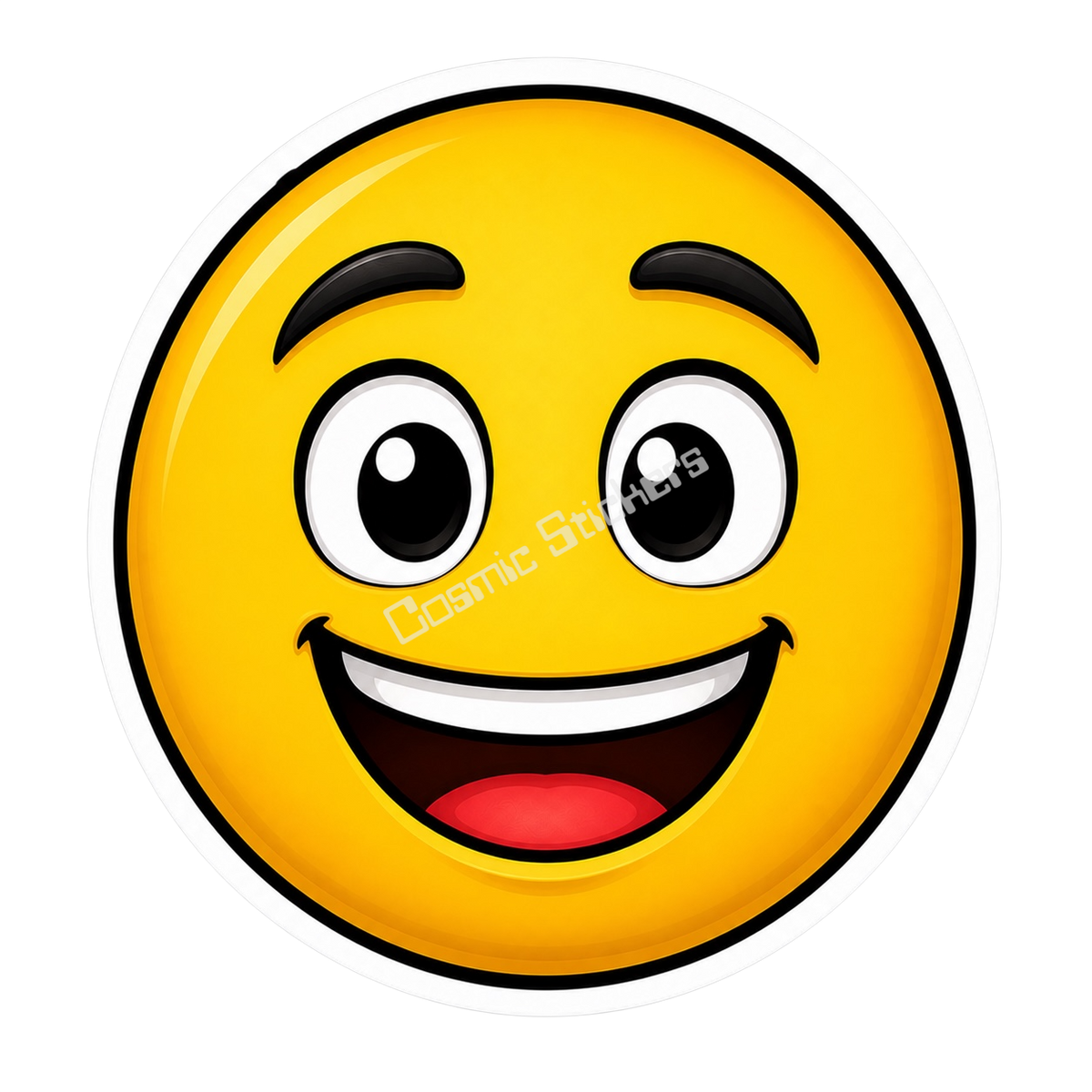 Cosmic Emoji - Excited Vinyl Sticker