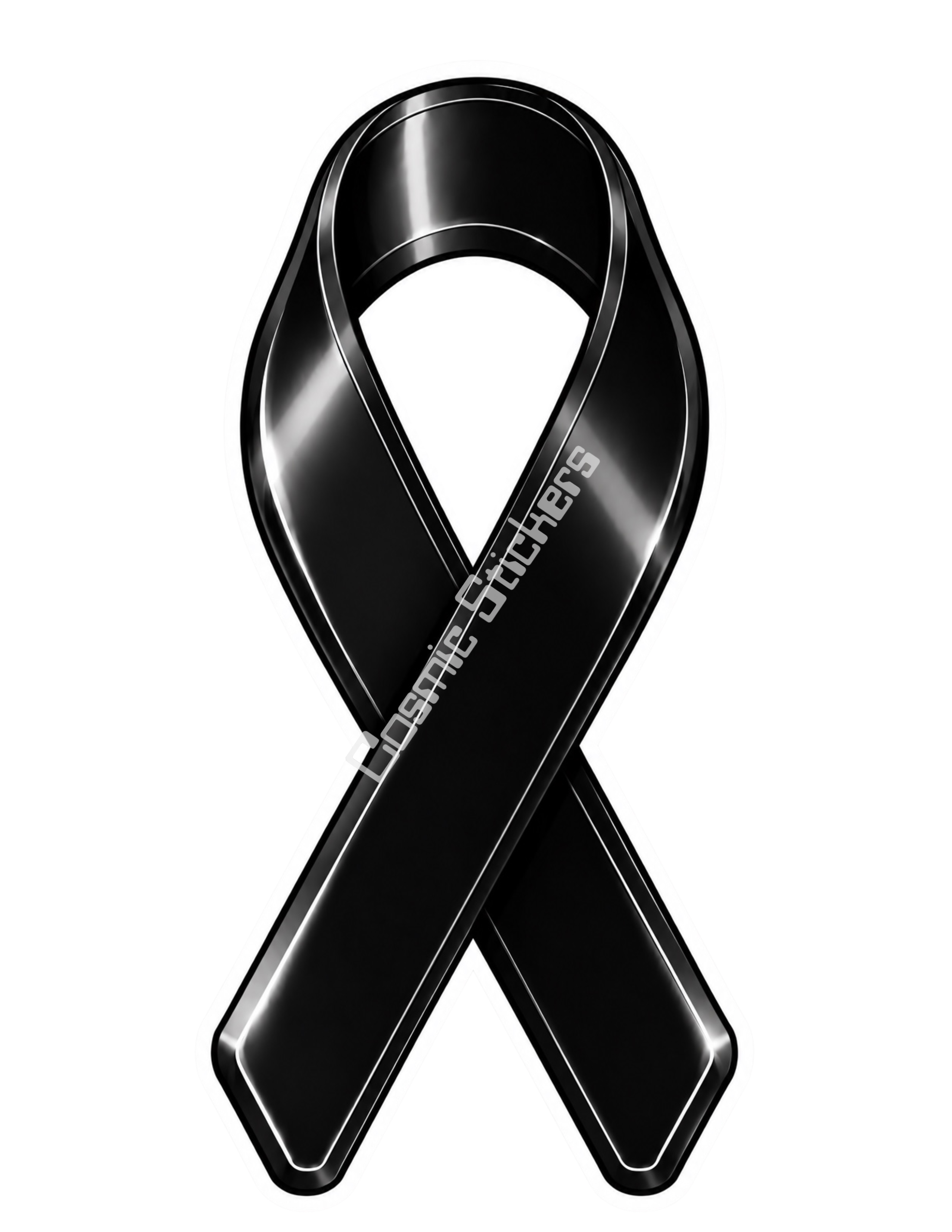 Awareness Ribbon Stickers - Melanoma Cancer