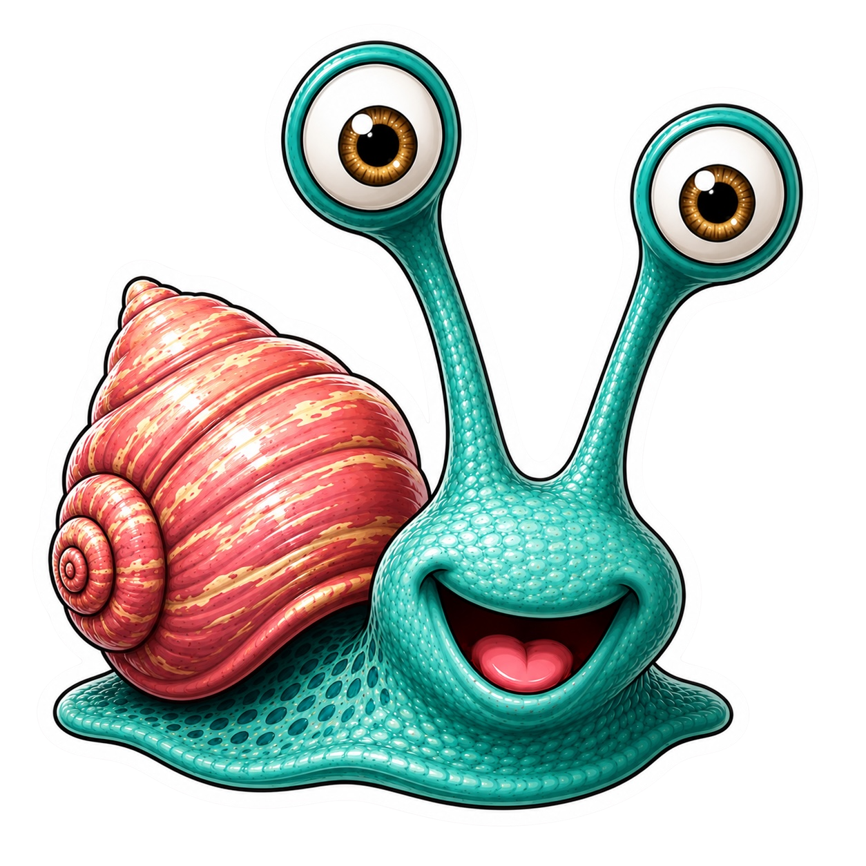 Cosmic Snails •Sunny• premium die-cut vinyl sticker by Cosmic Stickers