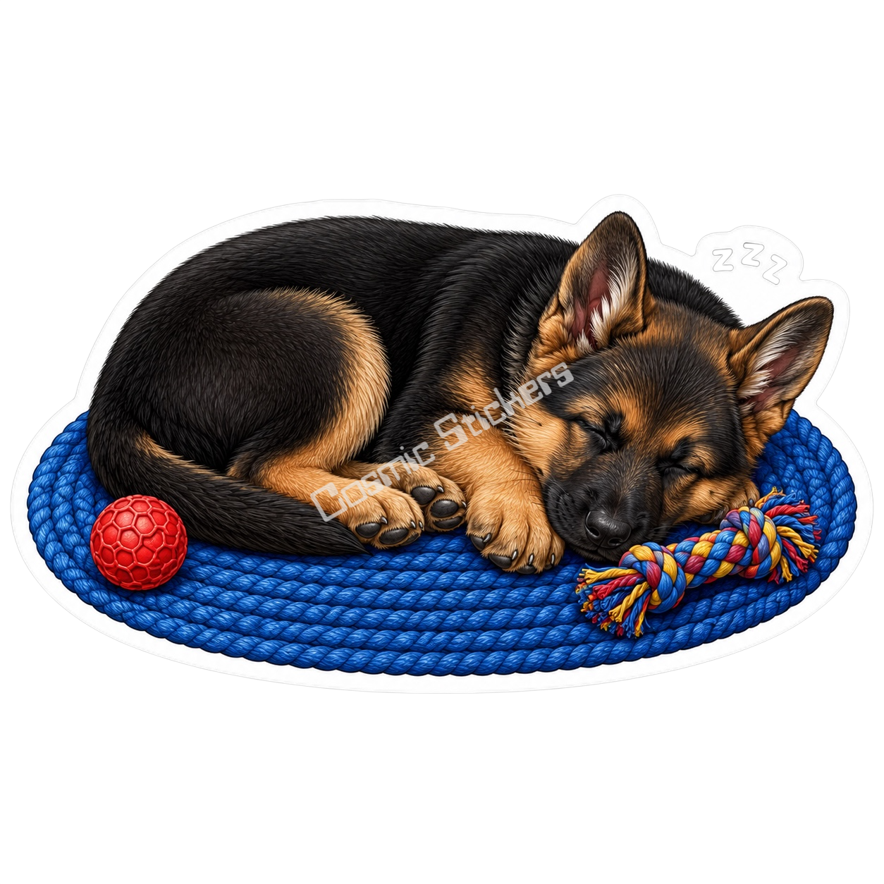 Paws & Dreams - German Shepherd premium die-cut vinyl sticker by Cosmic Stickers