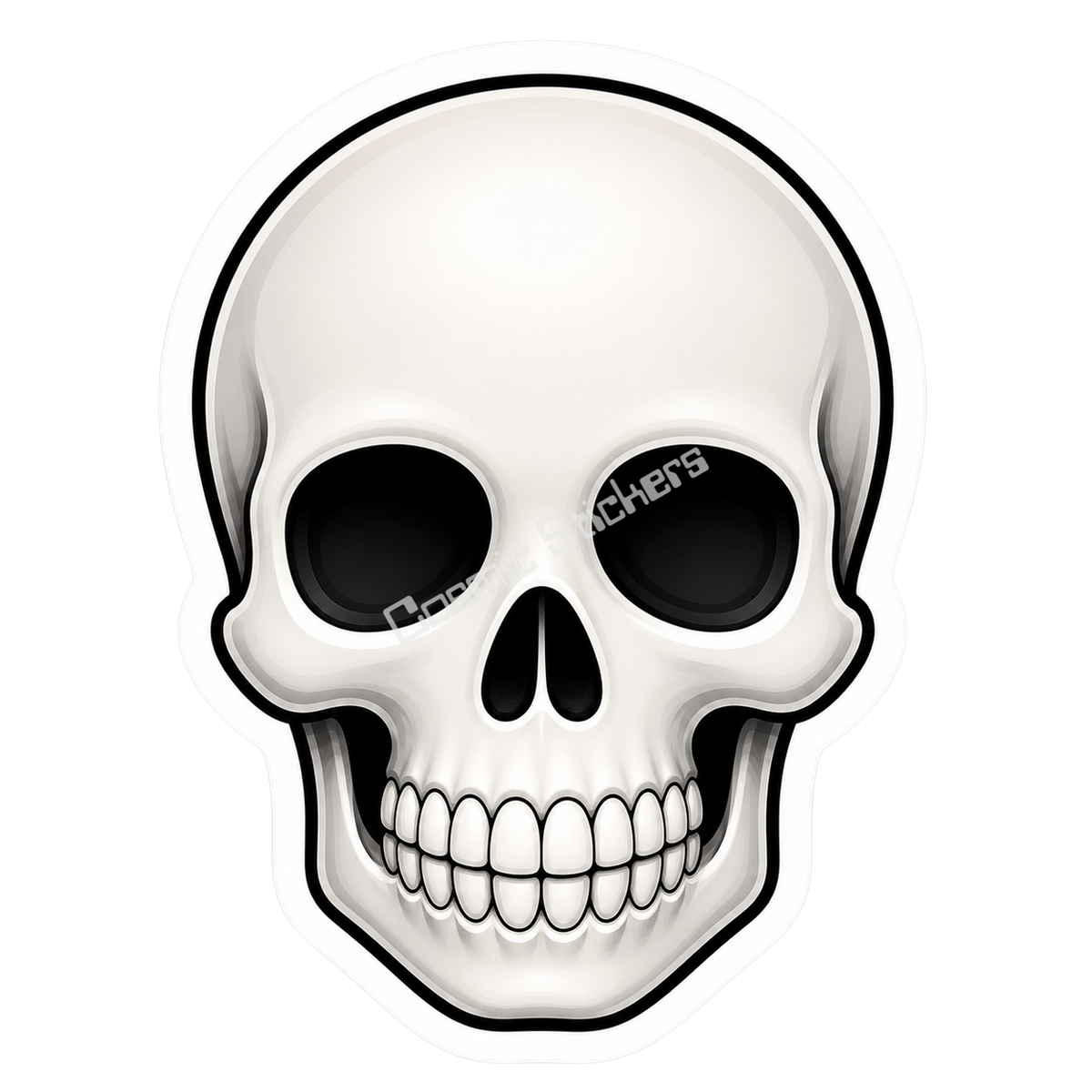 Cosmic Emoji - Basic Skull Vinyl Sticker