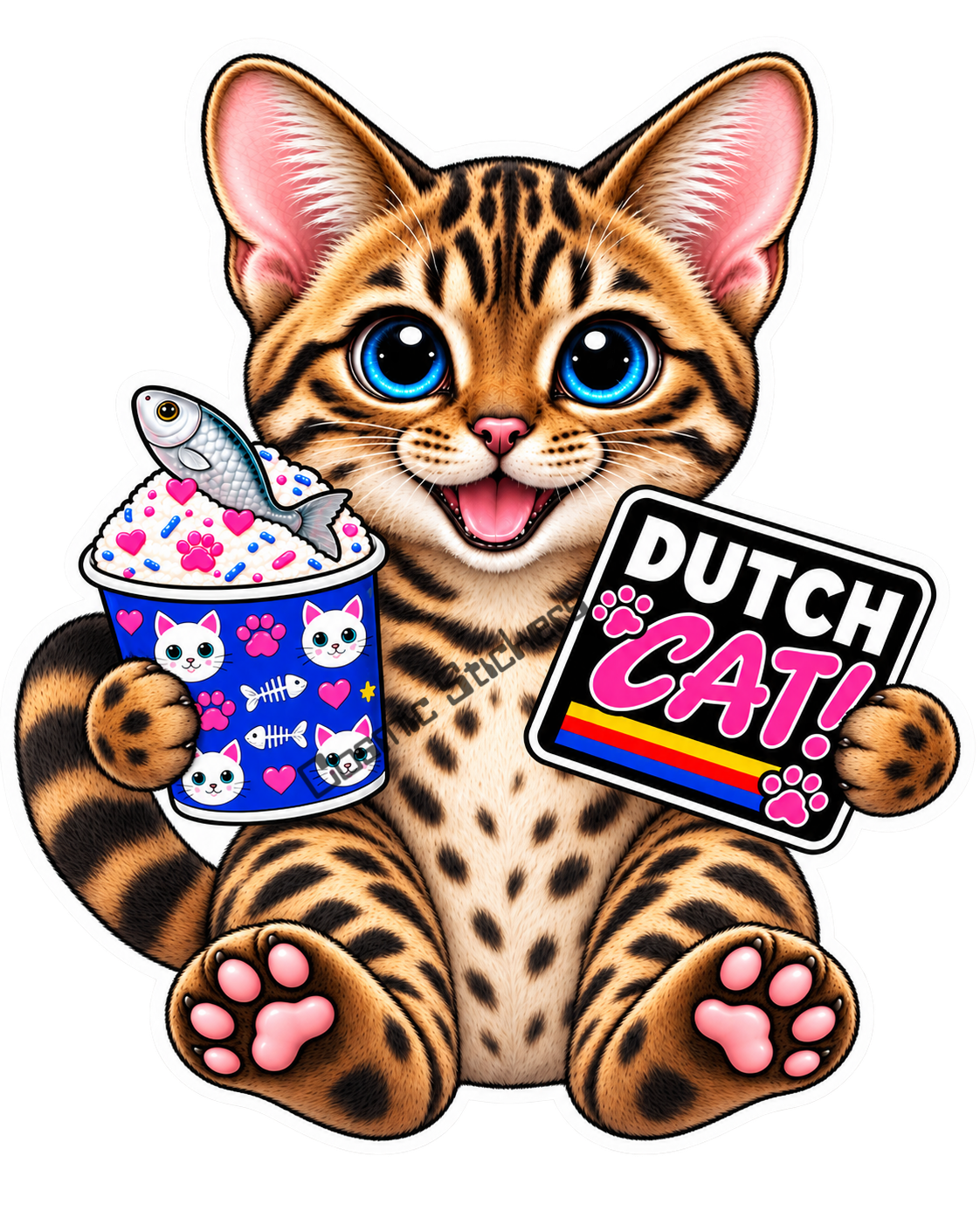 Fan-Made Dutch Cat - Bengal Vinyl Sticker