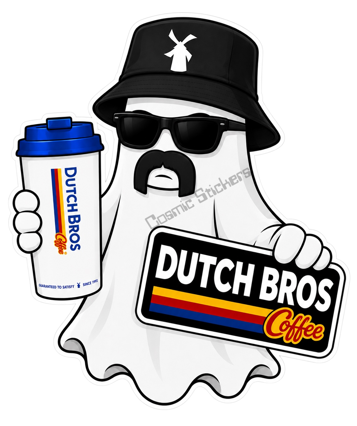 Fan-Made Boo Crew – Haunted Coffee Run | Dutch Bros Inspired Vinyl Sticker
