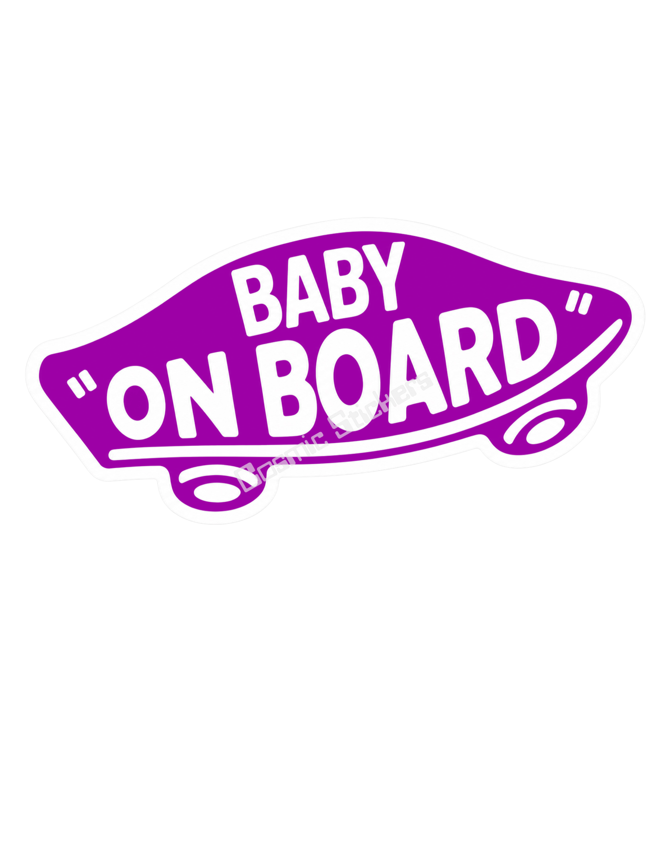 Baby On Board - Purple Skateboard