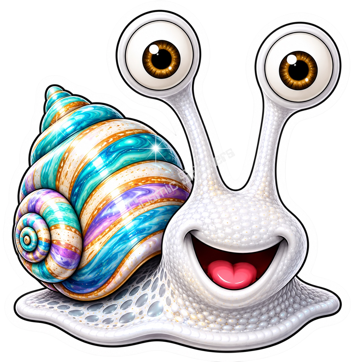 Cosmic Snails •Violet• premium die-cut vinyl sticker by Cosmic Stickers