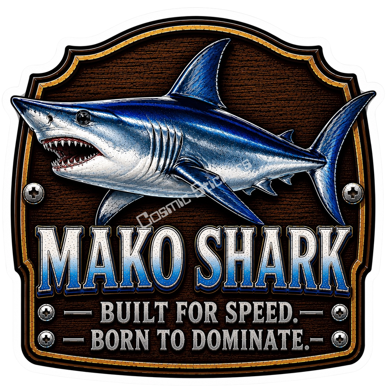 Mako Shark – Trophy Fish Sticker