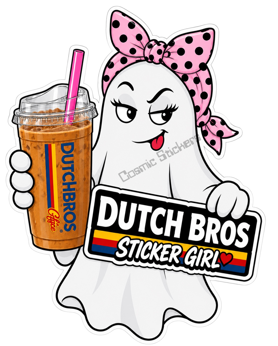 Fan-Made Boo Crew – Phantom Fuel | Dutch Bros Inspired Vinyl Sticker