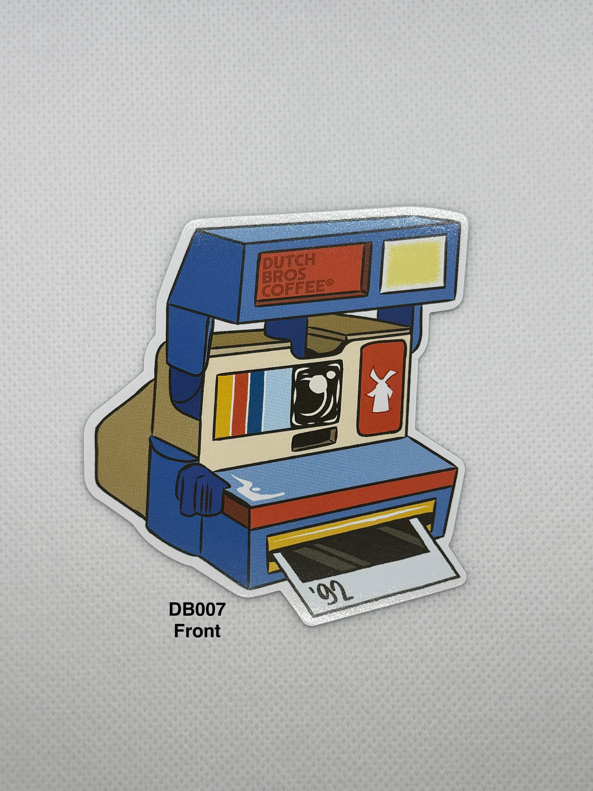 Authentic Dutch Bros “Always Picture Perfect” Retro Camera Sticker #DB007