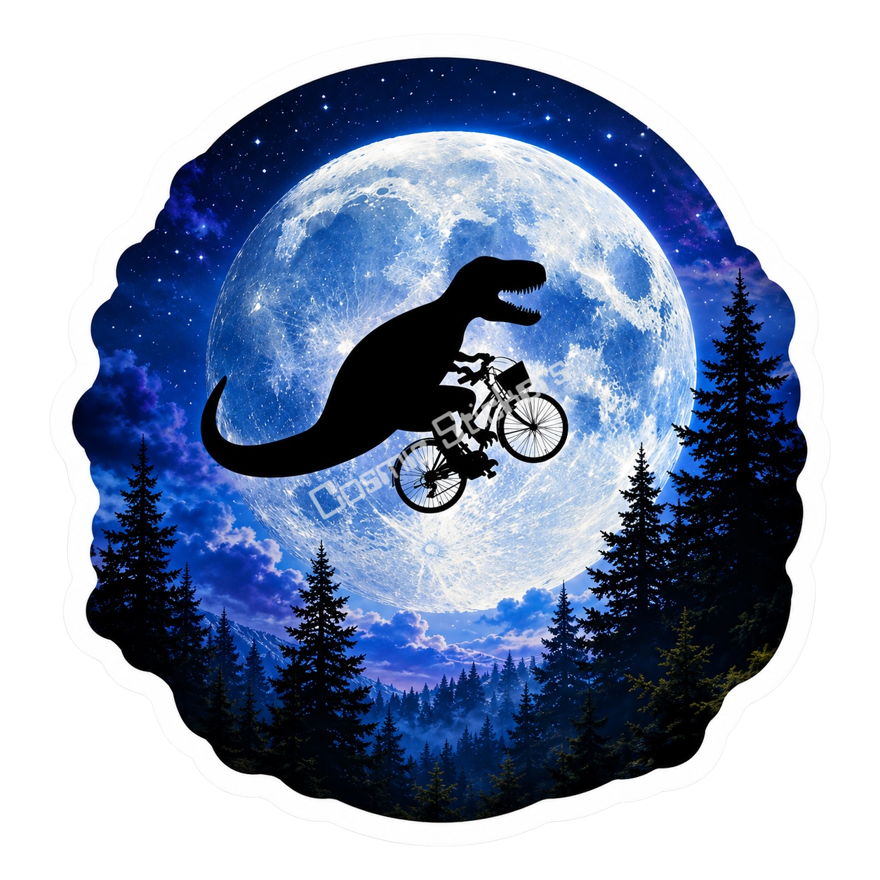 Dino Universe- T-Rex Riding Bike (Dark)