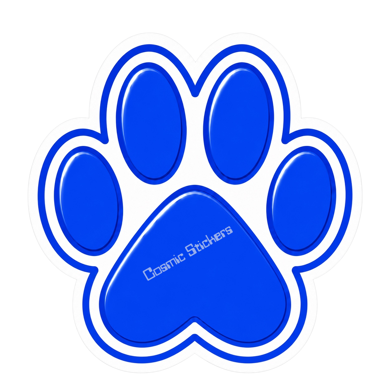 Dog Paw Print - Blue