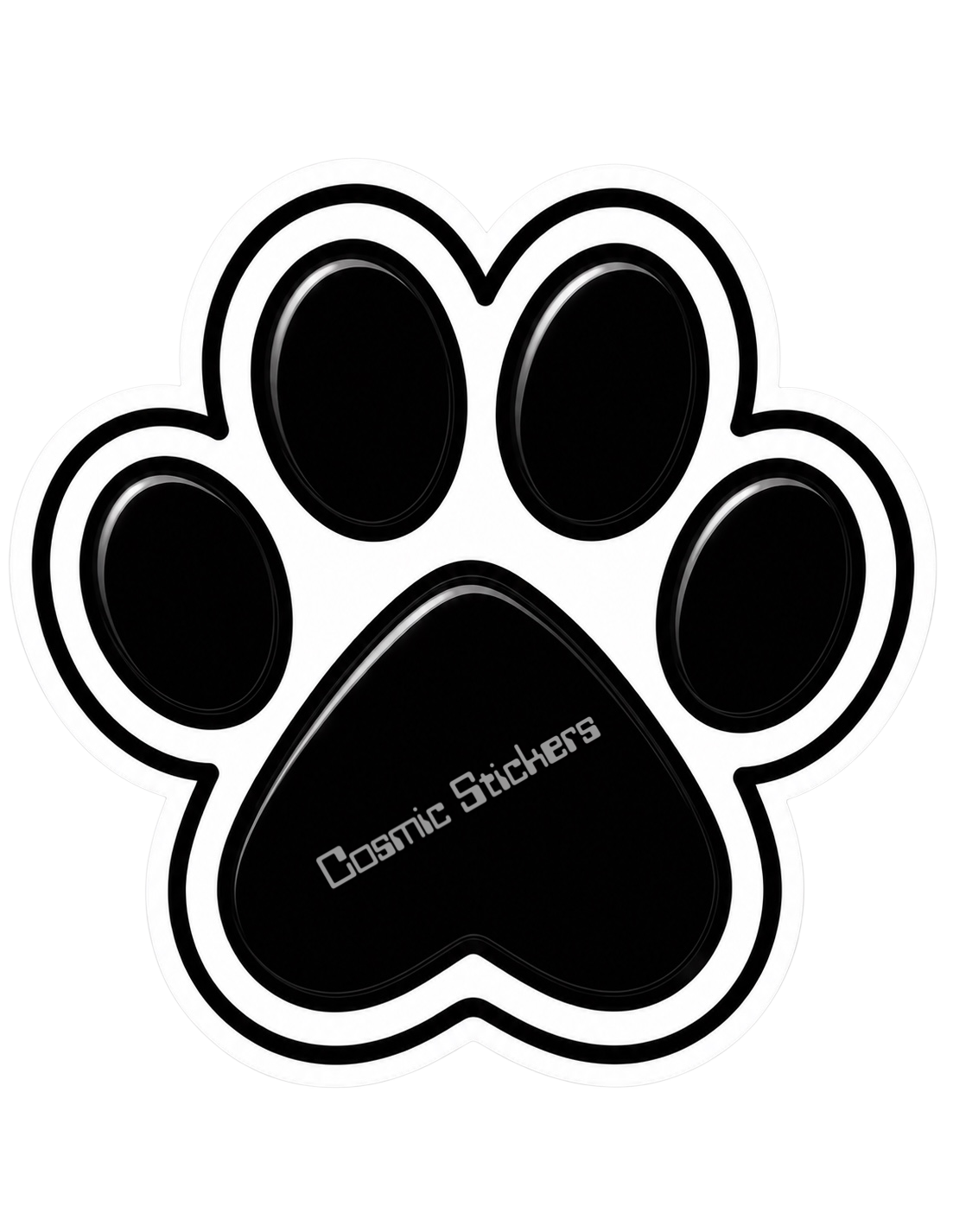 Cat Paw Print - Black & White