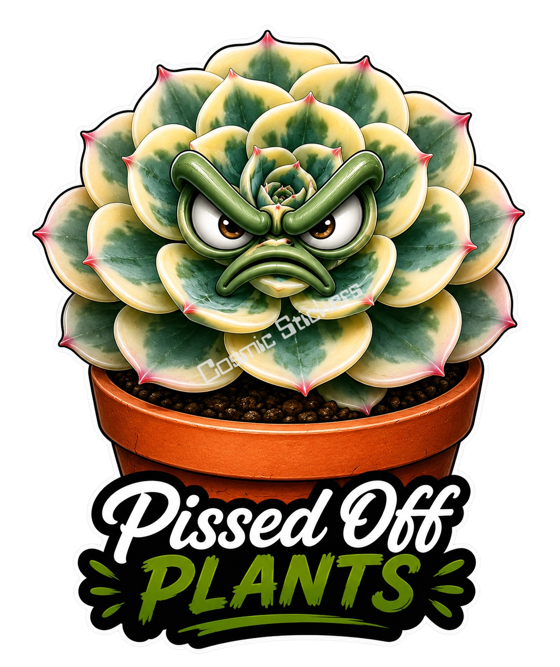 Pissed Off Plants – Petal Problems Vinyl Sticker